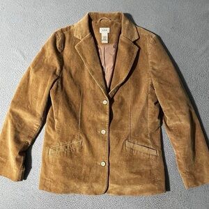 L.L. Bean Women's Brown Corduroy Blazer